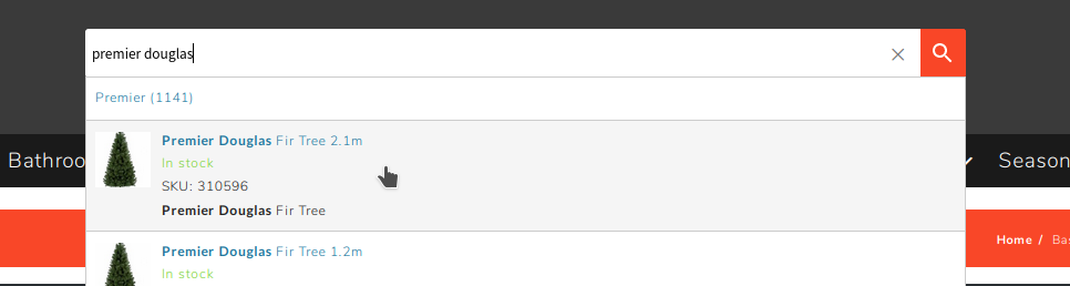 Real-time product search